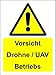 Produktbild Achtung Drohnen- / UAV-Hinweisschild - 1,2 mm starrer Kunststoff 200mm x 150mm