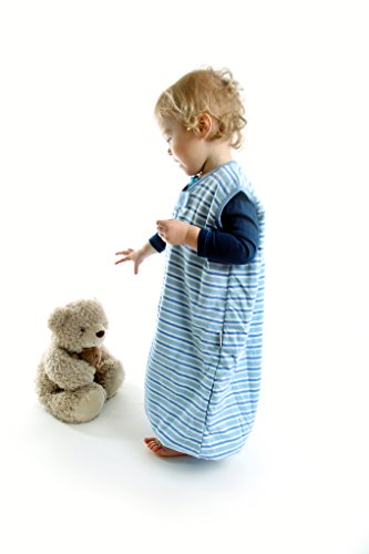 Schlummersack Baby Sommerschlafsack mit Füssen 0.5 Tog – Blue Stripes – erhältlich in 5 verschiedenen Grössen - 4