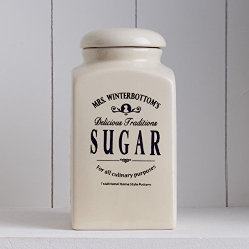 Zuckerdose aus Steingut im englischen Design – creme – Mrs. Winterbottom’s BUTLERS - 2