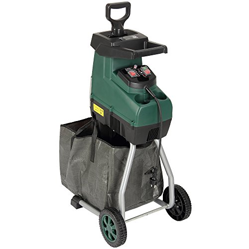 Elektrischer Gartenhäcksler 2800W max. 44mm Aststärke mit Auffangbeutel 60L Schredder Leisehäcksler Häcksler Holzhäcksler - 2