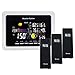 Produktbild Indoor Outdoor 3 Remote Sensor Wireless Wetterstation Monitor Wettervorhersage LED Hintergrundbeleuchtung Temperatur Luftfeuchtigkeit DCF RCC Moonphase