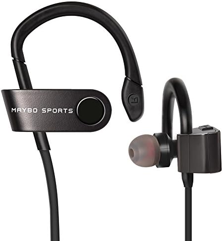 Bluetooth Headphones Cordless 4.1 Wireless Earbuds with Mic Sweatproof Sport Stereo Headset Noise Cancelling Neckband Earphones by MAYBO