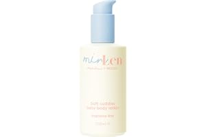 minLen Soft Cuddles Baby Body Lotion - Mjukgörande body lotion som vårdar, lugnar och skyddar känslig hud (parfymfri, 200 ml)