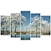 Produktbild Lo+DeModa Leinwandbild 5 TLG. Set White Trees