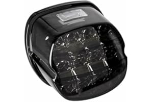 Riloer 13Led Motorcycle Tail Light With Red/Black Smoked Lens For H-Arley D-Yna Road King Electra Glide Street Bob Touring, Smoked Led Tail Light With Red Illumination Brake Line