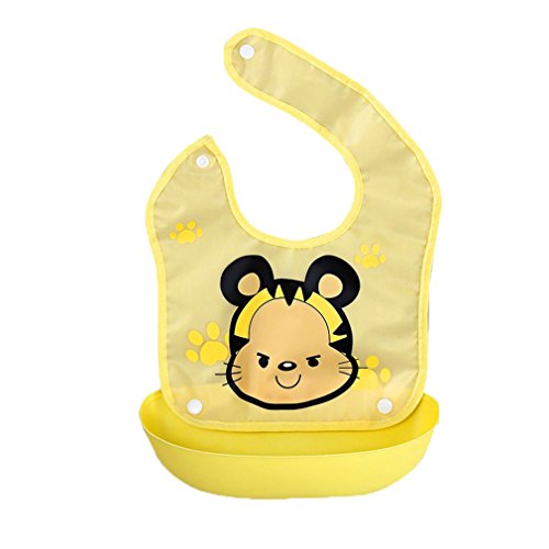 JT-Amigo 4er Set Baby Lätzchen mit Auffangschale, Baumwolle, Wasserdicht - 4