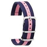 Ersatzarmbänder für Uhrenarmbänder 20 mm mit Edelstahl-Metallschnalle für Damen und Herren