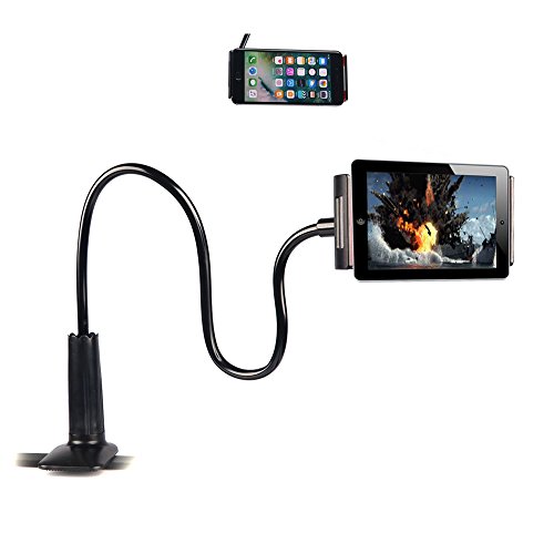 myarmor Schwanenhals iPhone iPad Stand Handy Tablet Halterung lange Bolt Klemme mit Halterung für Tablet oder Handy Geräte 10,2–26,9 cm 360 Grad drehbar Flexibler Arm