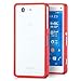 Produktbild Saxonia Aluminium Bumper Sony Xperia Z3 Compact Alu Case Schutz Hülle Rahmen, Schiebeverschluss Rot