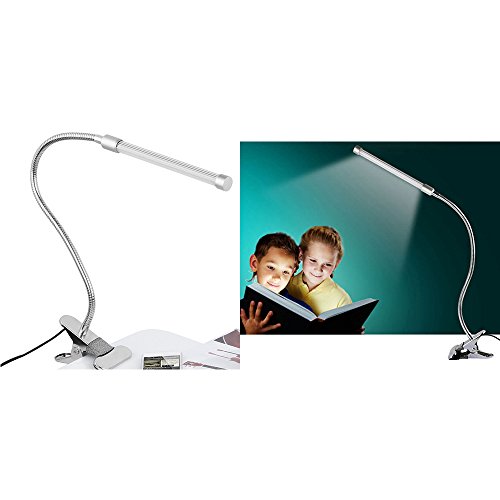 Eastlion Flexible Augenschutz LED Leselicht 6W 180 LED Clip Leuchten Leselampe am Bett Startseite Dimmbare Tabelle USB Augenpflege Klemmlampe Warmweiß - 4