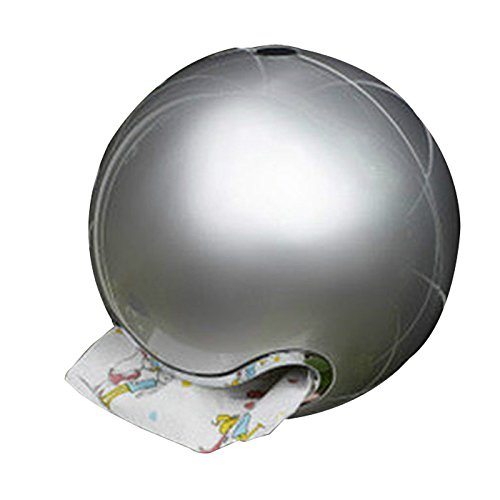 Preisvergleich Produktbild PPOL Creative Tissue Box Tissue Rack Toilette Haushalt Wohnzimmer Desktop Sucker Toilettenpapier Box Free Punch Toiletten Schublade Rolls Papier Tube Plastik, Silber Weiß