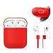 Price comparison product image AirPods Case Protective, FRTMA Silicone Skin Case with Sport Strap for Apple AirPods (Red)