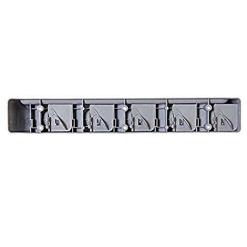 Newdora Besen Mop Halter, Gerätehalter Wandhalterung, Ordnungsleiste Wandhalter mit 5 Haken und 6 Schnellspannern für Mopp ,Besen und Gartenwerkzeug usw - 9