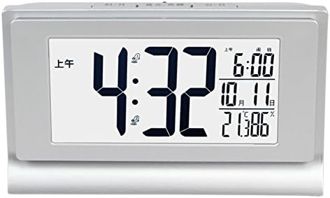Fashion retro clock/ mute bedroom alarm clock/ simple alarm clock-Silver