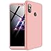 Price comparison product image Bigcousin Xiaomi Redmi 6 Pro Case, 360 Degrees Full Body Protection Ultra-Thin Case [with Tempered Glass Screen Protector] Anti-Scratch Hard PC Slim Case for Xiaomi Redmi 6 Pro Cover - Rose Gold