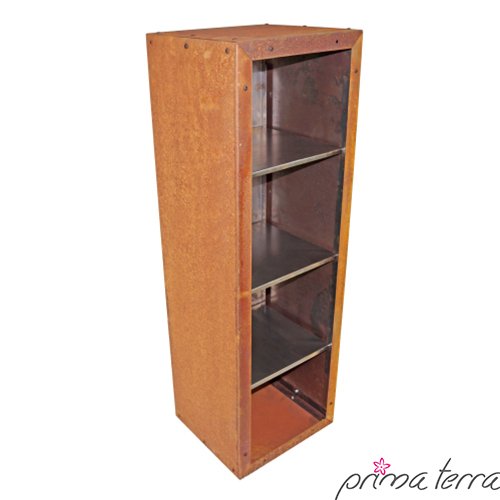 prima terra Regal-Bausatz Edelrost. Höhe 118cm, Breite 38cm, Tiefe 35cm