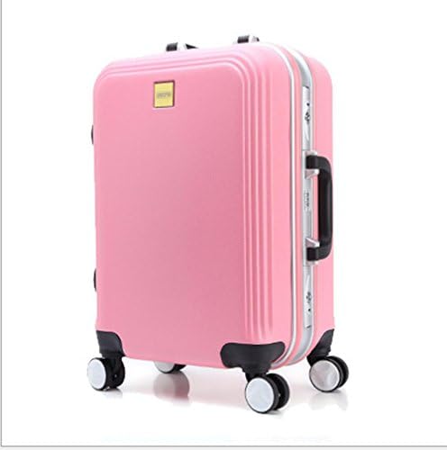Xiuxiandianju Travelers Choice Freedom Lightweight Hard-Shell Spinning Rolling Luggage Set, pink, 20 inch