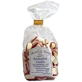 Die Bonbons mit Rhabarber- und Vanillegeschmack sind zuckerfrei