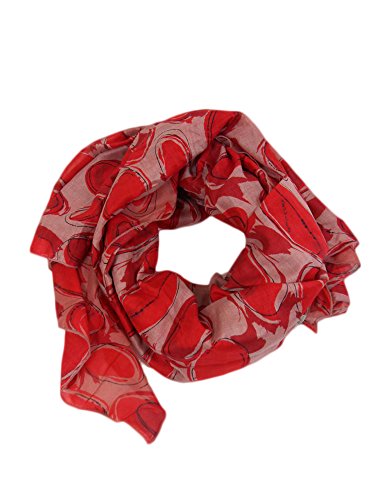 Preisvergleich Produktbild Manila Grace Damen Schal Rot rot Einheitsgröße