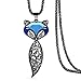Produktbild 1pcs Halskette Mode Kreative Fuchs Form Anhänger Necklace Schmuck Schlüsselbein Kette Moeavan (Blau)