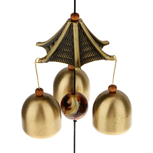 Chinesische Windspiel 2-Schicht Dach 6 Glocken Glück Feng-Shui Garten Dekor - 6