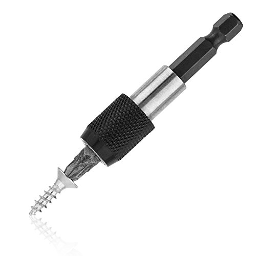 PRETEX Bithalter 1/4″ mit Sechskantschaft und Ringmagnet mit Quick-Release-Funktion | 2 Jahre Zufriedenheitsgarantie | Bithalter für elektrische Bohrmaschine, Schlagschrauber, Schraubendreher – Magnetbithalter, Bitaufnahme, 0,25 Zoll, Viertelzoll, Bit Holder - 4