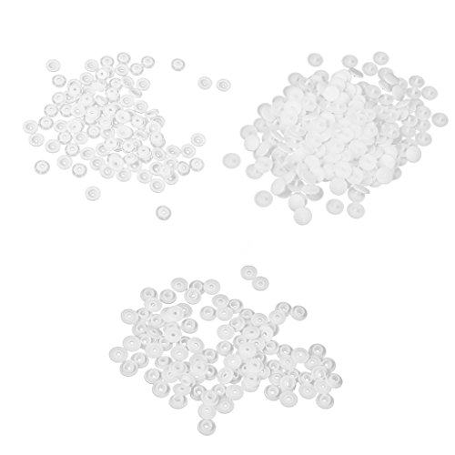 Resin Snap Fasteners Buttons Poppers 12.4mm Pack of Approx.100 Sets White