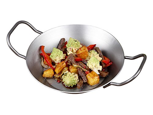 CHG Robuste Eisenpfanne mit 2 Griffen, Ø 20 cm, 2 mm Wandstärke