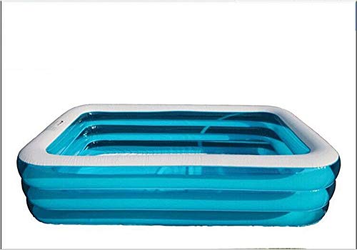 Preisvergleich Produktbild Blauer verdickter aufblasbarer Swimmingpool-PVC-Fischteich der trizyklischen erwachsenen Badewannenkinder der großen Familie