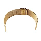 Transer® 18MM Milanese Edelstahl Uhrenarmbänder Uhrarmband Vertraglich Design Adapter für Uhren18MM Gold, Schwarz, Silber (Gold)