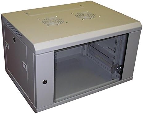 ALLRACK Generic 12U Grey 550mm Deep 19" Wall Cabinet Data Rack used with Patch Panels PDU etc
