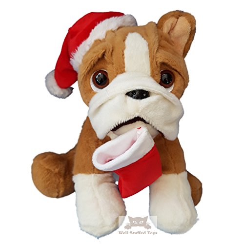 Preisvergleich Produktbild Bulldog Soft Toy Santa Weihnachten Plüsch Outfit