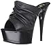 Produktbild Plateau Sandale Sexy Damen Sandale High Heel Pantolette, Pu Schwarz, 10 US