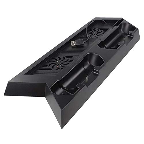 Preisvergleich Produktbild CAOQAO-Kühlerhalterung, vertikaler Sockelwechsel, mit Lüfter USBPS4-Sockel, Ladelüfter, Ladekühlkörper für Sony Playstation 4 PS4, schwarz