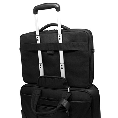 V7 CBP21-9E Professional II Business wetterbeständiges 420 Nylon Rucksack mit Kabeldurchführung für Notebook 40,6 cm (16 Zoll)/Tablet 25,7 cm (10,1 Zoll) schwarz - 10