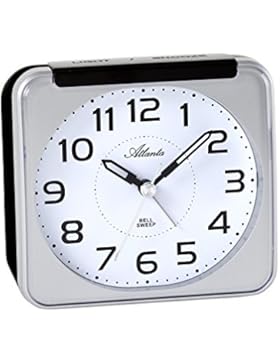 Atlanta Quarzwecker Glockenwecker Laut Analog Silber 1955-19