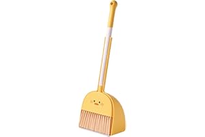 Luwecf Mini Balai avec Pelle à Poussière pour Enfants, Petit Ensemble d'aide au Ménage, Ensemble de Nettoyage en Plastique pour Nettoyage Domestique et Faire, Canard