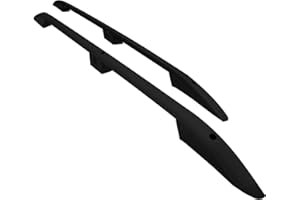 RE&AR Tuning Barras de Techo Aluminio rieles Portaequipajes Barras Superiores Rail laterales juego para Volkswagen Caddy 2011-2019 L1/H1 Negro