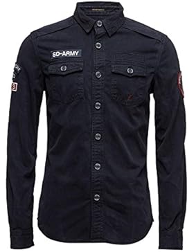Hemd Superdry SD Armeekorps L / S Schwarz