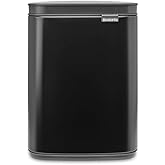 Brabantia - Bo &ccedil;&ouml;p kutusu 4 l &ndash; K&uuml;&ccedil;&uuml;k ve şık &ccedil;&ouml;p kutusu &ndash; Kolay a&ccedil;ılır, yumuşak kapanan kapak &ndash; Hijyenik ve yer tasarrufu &ndash; D
