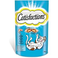 Catisfactions Premios para Gatos Sabor Salmón - Paquete de 6 x 60 gr - Total: 360 gr