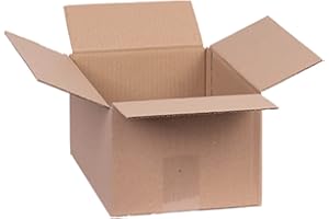 smiley pack 25x Faltkartons 300 x 200 x 150 mm – braune Versandkartons– stabile Verpackungskartons, Pappkartons, Versandboxen, Versandschachtel, Kartons für Paket & Päckchen (25 Stück)