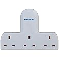 Pro elec 13 A Unswitched 3-Way Plug Adapter,PELB1868