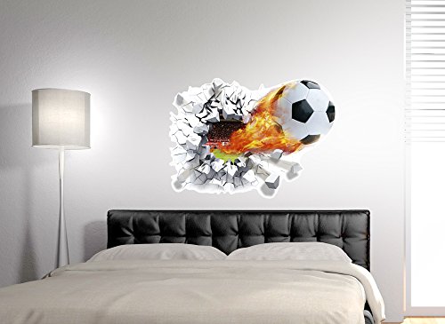 Grandora W5180 Wandtattoo brennender Fußball - 4