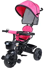 Toyzoy Maple Pro Max Kids|Baby Trike|Tricycle with Canopy for Kids|Boys|Girls Age Group 2 to 5 Years, TZ-532 (Pink)