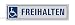 Produktbild Parkplatzschild Parkplatzreservierer aus silber matt eloxiertem Aluminium “Freihalten" 400 x 100 mm Nr.35409-EB