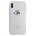 Price comparison product image Sycode Clear Case for iPhone X,Silicone Case for iPhone X,Creative Lovely Funny Bottom Black White Panda Transparent Clear Pattern Design Ultra Slim Soft TPU Rubber Case Cover Back Flexible Shock Scratch Resist Protective Bumper Gel Case Cover for iPhone X