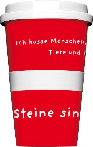 Kaffee to Go Becher aus Porzellan Ich hasse Menschen Tiere und Pflanzen