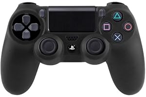 XAIOX Schutzhülle für Sony Playstation 4 PS4 PS 4 Controller Silikonhüllen silikon sleeve Schutzfolie Silicon schwarz