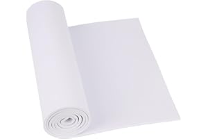 Do²ping Weiß Eva Foam 5mm, EVA Schaumstoff für Cosplay, 35.5x150cm mit hoher Dichte 86kg/m3 Eva Schaumstoffplatte für Kunsthandwerk Kostüm DIY Projekt (5mm Weiß)